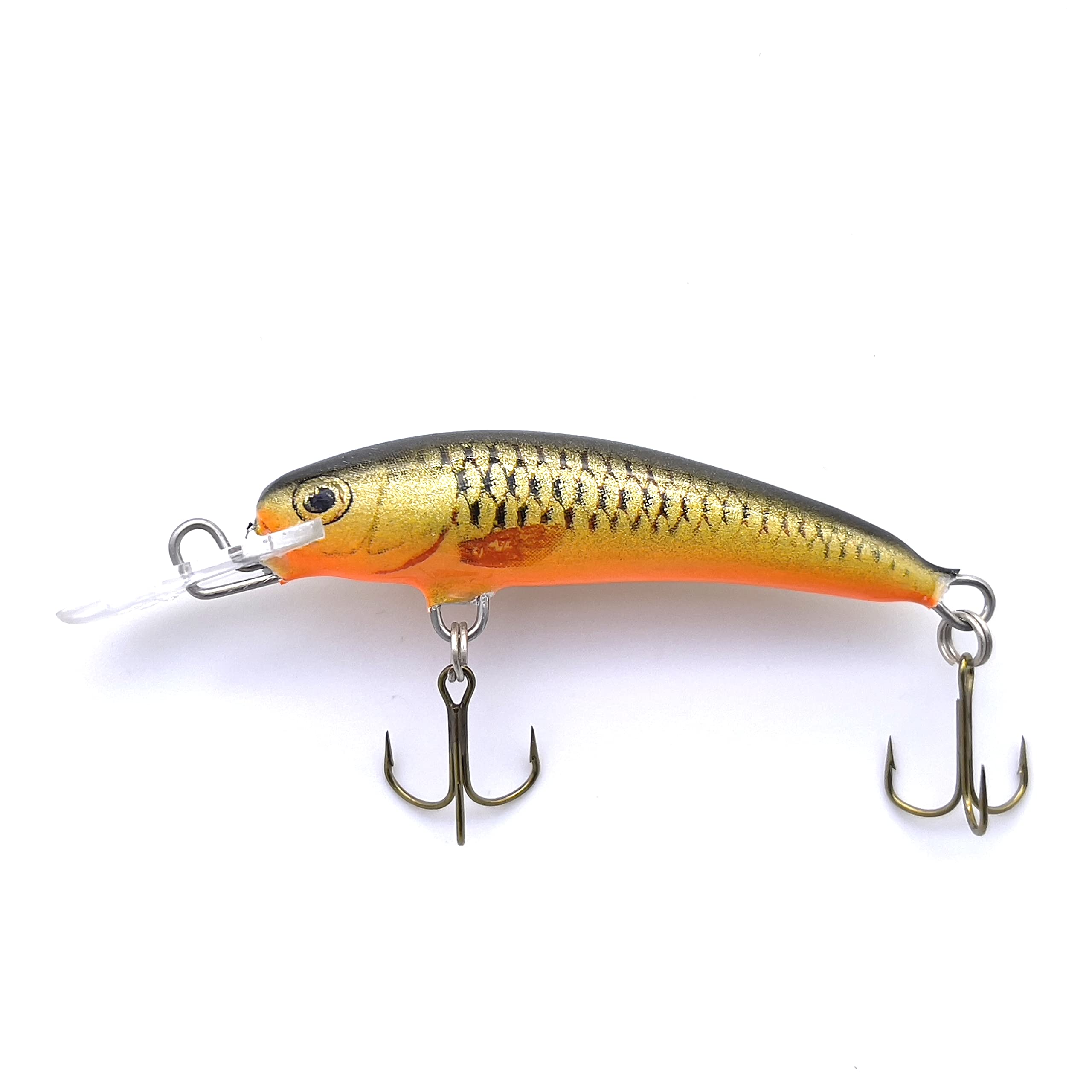 EVERBAY DORADO Wobbler Fishing Lure - Artificial Hard Crankbait - Fishing Tackle, Topwater Life-Like Swimbait for Perch Pike Zander Catfish Chub Salmon Trolling in Freshwater, Floating - STICK 4.5cm G