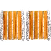 Efulgenz Indian Wedding Bangles Set Crystal CZ Rhinestone Velvet Bridal Bangle Set Bracelet Fashion Jewelry For Women