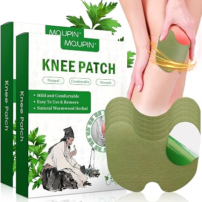 MQUPIN Knee Pain Relief Patch 84 Pcs Herbal Wormwood 10x13.3cm