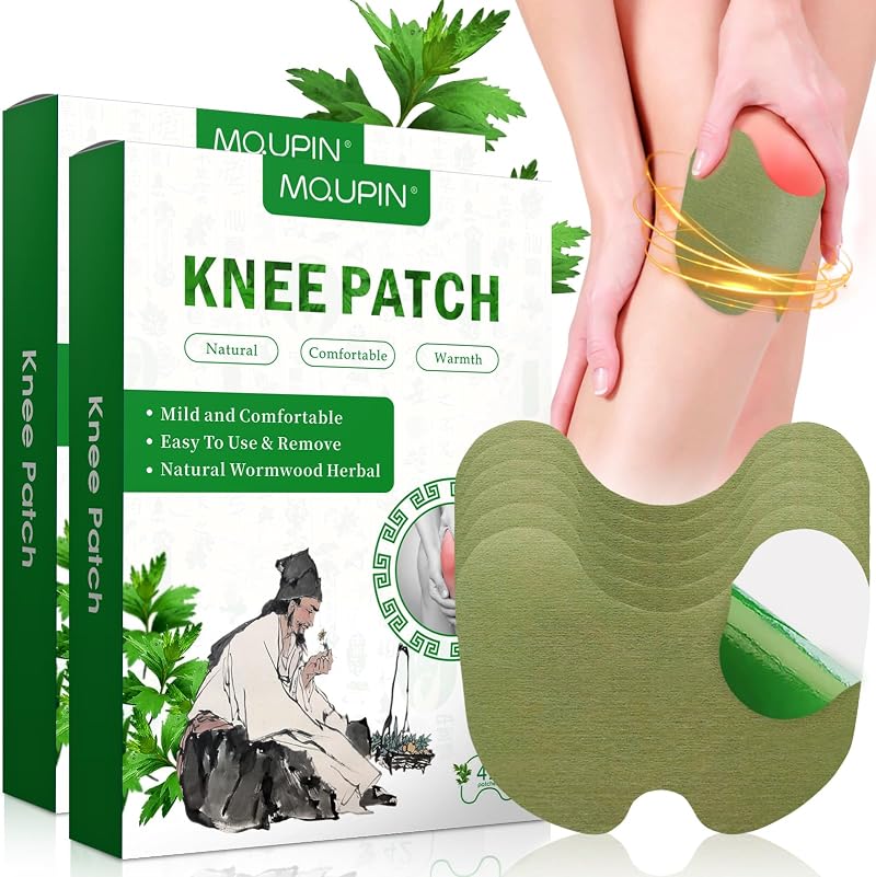 MQUPIN Knee Pain Relief Patch 84 Pcs Herbal Wormwood 10x13.3cm