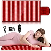 47.5"x20" Body Red Light Therapy Mat, Eligible Red Light Therapy Blanket, 770pcs Dual Wavelength LEDs(660nm& 850nm), Premium Leather, Adjustable Timer & Intensity