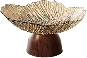 SiaBiced Fruit Bowl with Pedestal, Serving Bowl with Stand, Key, Elegant Storage Tray, Nut Dish for Wedding Kitchen Counterto
