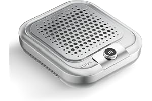 L'UGX Professional Nail Dust Collector for Acrylic Nails with 2 Reusable Filters,10-Gear Powerful Nail Vacuum Drill Duster Collector Extractor for Nail Salon & Home Use,Low Noise