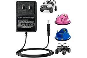 FLHFULIHUA 6V Battery Charger for kidzone Bumper car,6 Volt Charger for Kids Ride On Cars - Compatible with Best Choice Products SUV,Flybar Bumper,Electric Cars with ETL Listed
