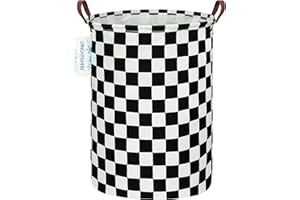 LANGYASHAN Laundry Basket Canvas Fabric Collapsible Organizer Basket for Storage Bin Toy Bins Gift Baskets Bedroom Clothes Children Nursery Hamper (Racing flag)