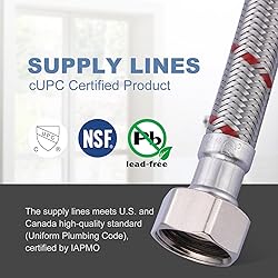 72 Inch Length Faucet Hose 1/2” to 1/2”, ARCORA