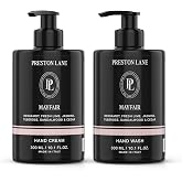 Preston Lane Scented Hand Soap and Lotion Bathroom Set of 2, Mayfair | Hand Soap and Lotion Set, Clean Ingredients, Hydrating Cream and Wash, Housewarming Gift Set, Kitchen &amp; Bathroom Essentials