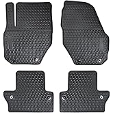 Matericuo Car Floor Mats Custom Fit for Volvo S60 2011-2018(not Inscription Models) & V60 2015-2018 Full Black Rubber Auto Liner Mats All Weather Protection Heavy Duty Odorless