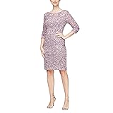 Alex Evenings Women's Petite Short Knee Length