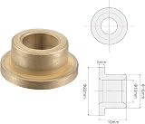 sourcing map 10mm Bore Sintered Bronze Flange Sleeve Bearing Bushing 4pcs view 3