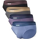 Separatec Men's Briefs Rayon Made from Bamboo Breathable Seamless Underwear Dual Pouch Comfort Underwear for Men 4 Pack