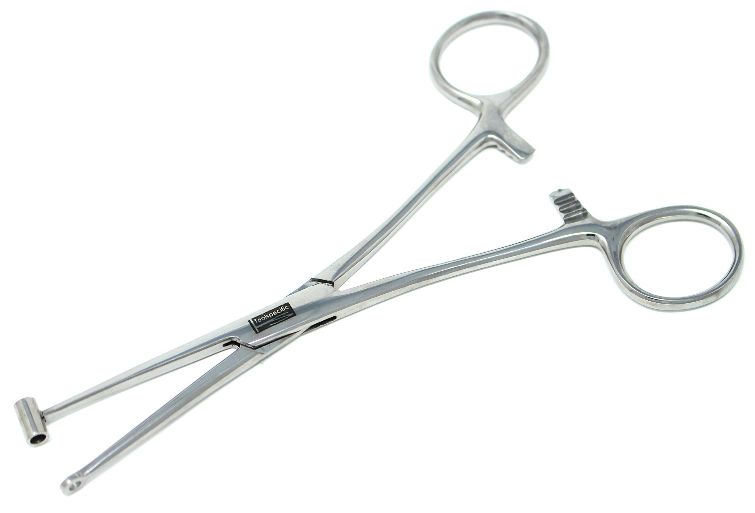 Body Mod Tragus Pliers, Stainless Steel, Non-Locking Type, 16cm, Silver, for Professional Body Piercing Studios