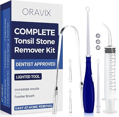 ORAVIX Tonsil Stone Remover Kit - 7 Piece Oral Care Set
