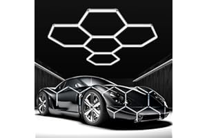 Dimgogo Hexagon LED Garage Light: 25 Pack 26400LM 6500K Super Bright Ceiling Shop Lights for Garage Warehouse Basement Gym Car Detailing Shop Wash Room