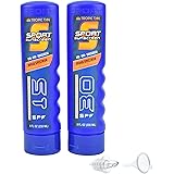 GoPong Sport Bottle Sunscreen Flask 2 Pack, Includes Funnel and Liquor Bottle Pour Spout, Multi