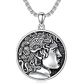Seiyang 925 Sterling Silver Mythology | Paganism | Egyptian Necklace Jewelry Gift for Men Women with 2mm 22+2 IN Rolo Chain (with Gift Box)