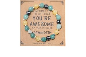 PINGYONGCHANG Inspirational Bracelets for Women Natural Stone Healing Relaxation Chakra Bracelet Gifts for Graduation Birthday Christmas Mothers day Valentines Thanksgiving Teacher Appreciation Gifts for Her Mom Best Friend Sister Women Girls