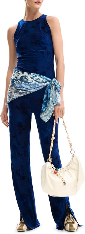 Ärmelloses T-Shirt aus der Damen-Kollektion, Blau, Größe XS — Foto 5 von 6