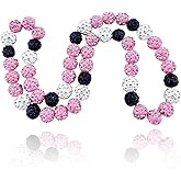 Xeyau Baseball Necklace for Men Baseball Accessories Drip Baseballs Beads Chain Bling Ice Collection Necklaces Baseballs Stuff Jewelry