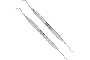 PROMAX Professional Dental Tartar Scraper Tool - Double Ended Tartar Remover for Teeth, Dental Pick, Plaque Remover, Tooth Scraper - Added Tooth Cleaning at Home - 100% Surgical Stainless Steel-45-10127 (2)