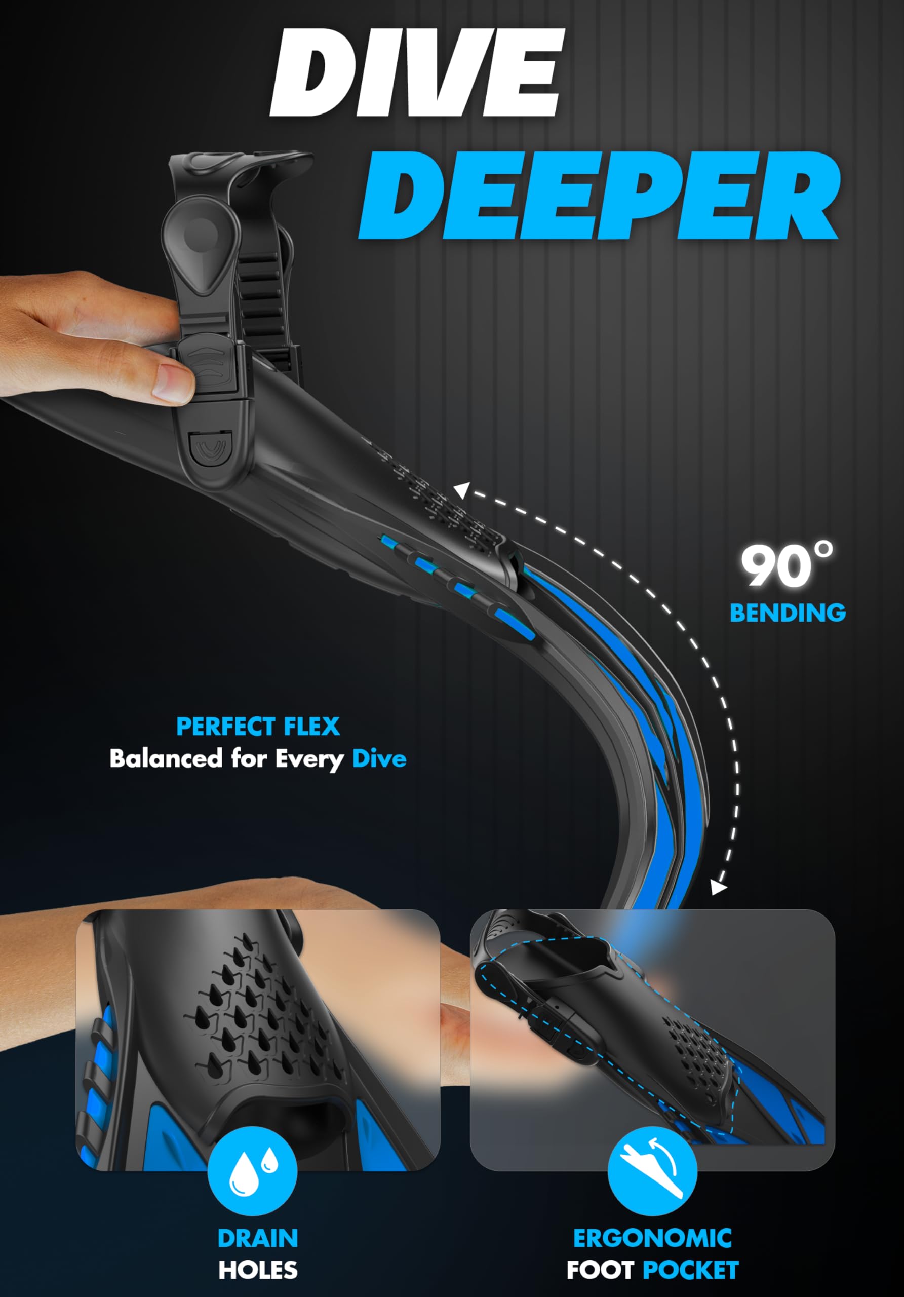 Snorkeling Gear for Adults with Fins - Full Face Snorkel Mask and Swim ...