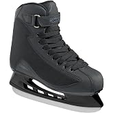 ROCES RSK 2 Ice Skates for Men, Classic Hockey Style Stainless Steel Figure Skates with Lace &amp; Power Strap Closure System &amp; Anatomic Padding Footbed for Comfortable Everyday Wear