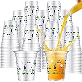 VDESFUEBY 50Pcs Masters Golf Ball Party Cups Disposable Drinking Clear Plastic Cups12oz Home Sports Golf Themed Birthday Bachelor Party Supplies Favors