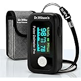 DR. WILSON'S PULSE OXIMETER PRO – Monitors Fingertip SP02 Oxygen Saturation Levels, Pulse Rate, and Perfusion Index with Clin