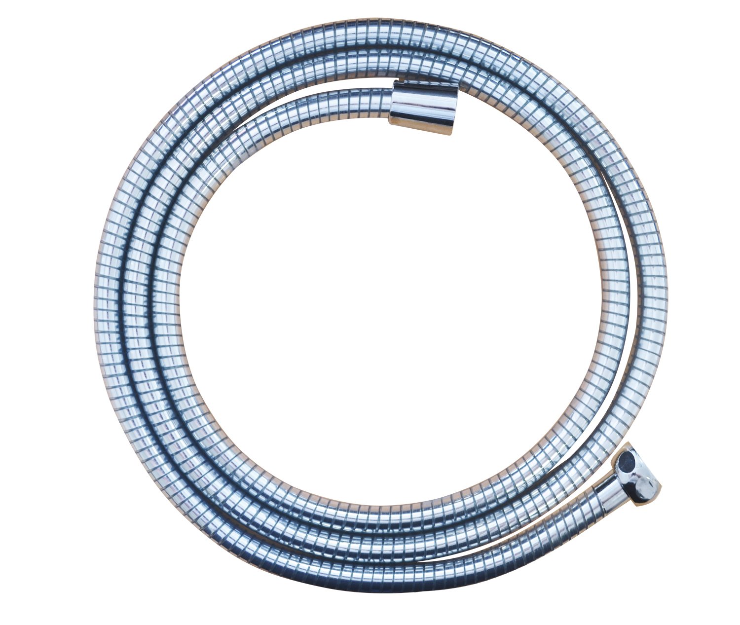 Ridder 091260 shower hose, approx. 2 m, Aruba, transparent/chrome, incl. gaskets