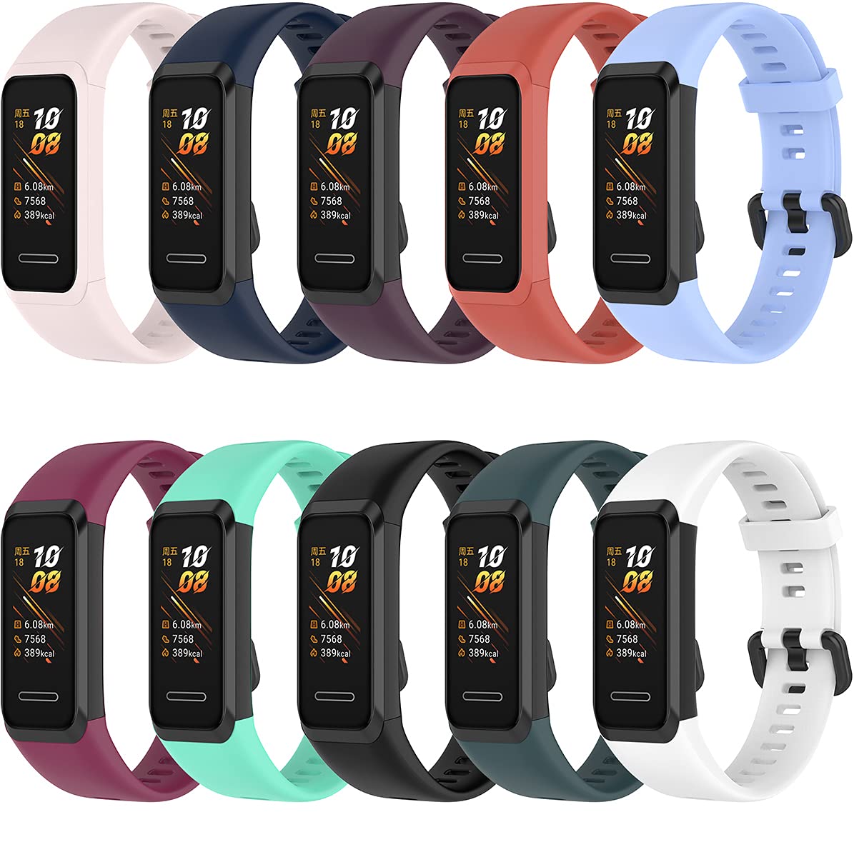 Shieranlee Watch Band Compatible with Huawei band 4/honor 5i Activity Tracker - Sport Watch Band Straps Watch Band Replacement Strap