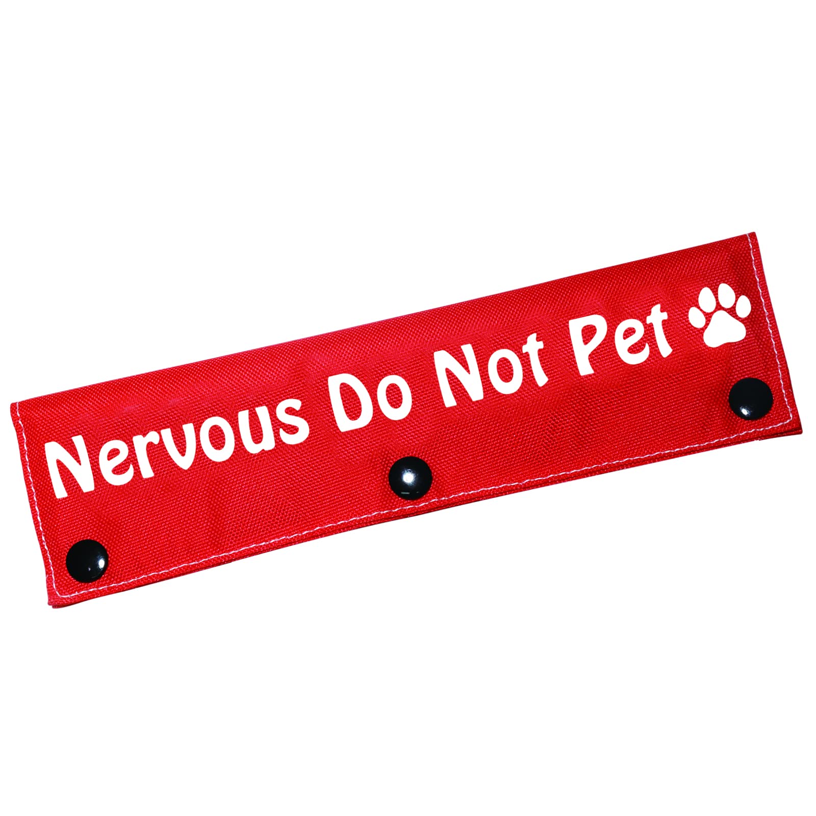 Nervous Do Not Pet Dog Leash Sleeve With Alert Hanging ID Patch Tag - Birthday Gift