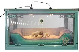 WIONBE Intelligent Puppy Incubator Transparent Puppy Kennel Newborn Kitten whelping Supplies Pet Box Lab Heater Puppy Essentials