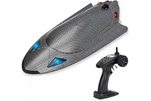 2.4G High Speed Turbo Jet Speed Boat 40KM/h 120-150M RC Distance 7.4V 2000mAh 390 Brushed RC Boat for Kids Adult Gifts,Triple