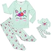 Matching Dolls & Girls Pajamas Unicorn Pjs Set Kids Cotton Sleepwear Pyjama…