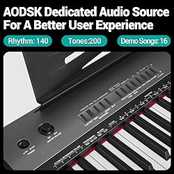 AODSK Digital Piano 88 Key Semi-Weighted Keyboard