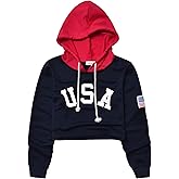 Perfashion Women Sweatshirt Crop Top Hoodie Long Sleeve Sweatshirts