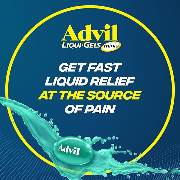 ADVIL LIQUI-GELS MINIS PAIN RELIEVER AND FEVER REDUCER, PAIN MEDICINE FOR ADULTS WITH IBUPROFEN 200MG FOR PAIN RELIEF – 160 LIQUID FILLED CAPSULES