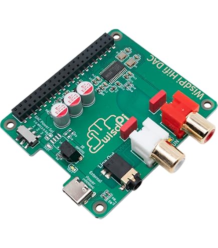 Carte Audio DAC PCM5122 Hi-Fi Pour Raspberry Pi - I2S, 384kHz/32bits, Sortie 3,5mm Et RCA - 3
