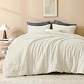 Andency Fleece Queen Comforter Set, 3 Pieces Beige Comforter Set for Queen Size Bed, Soft Warm Fluffy Fuzzy Cream Bedding Set for Winter (1 Comforter & 2 Pillowcases)