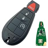 4 Buttons Keyless Remote Car Key Fob Fit for Dodge Ram 1500 2013 2014 2015 2016 2017 2018 2019 2020 2021 2500 3500 4500 5500 2013-2018 Pickup Truck GQ4-53T (Black)