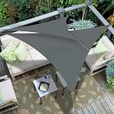 HEYOMART Sun Shade Sail Triangle 3.6m Grey UV 98% PES Water Resistant view 3