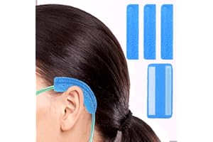 NATAKU 4 Pack Nasal Cannula Ear Cushions Oxygen Cannula Face Soft Cover for Oxygen Users to Help Relieve Ear Pain and Prevent Cheek Indentation Discomfort(Blue)