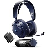 SteelSeries Arctis Nova Pro Omni Gaming Headset - Midnight Blue | 96kHz/24bit, ANC, ClearCast Pro Mic, AI Noise Rejection, Mobile App, Mix 2.4GHz+BT, OmniPlay PC+PlayStation+Xbox