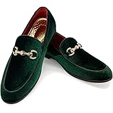 MHB Men's Multiple Colors Velvet Loafer Slip-on Tuxedo Dress Shoes Glitter Suede Smoking Slipper