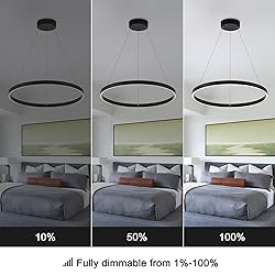 WELAKI Modern Led Chandelier, 1 Ring Contemporary