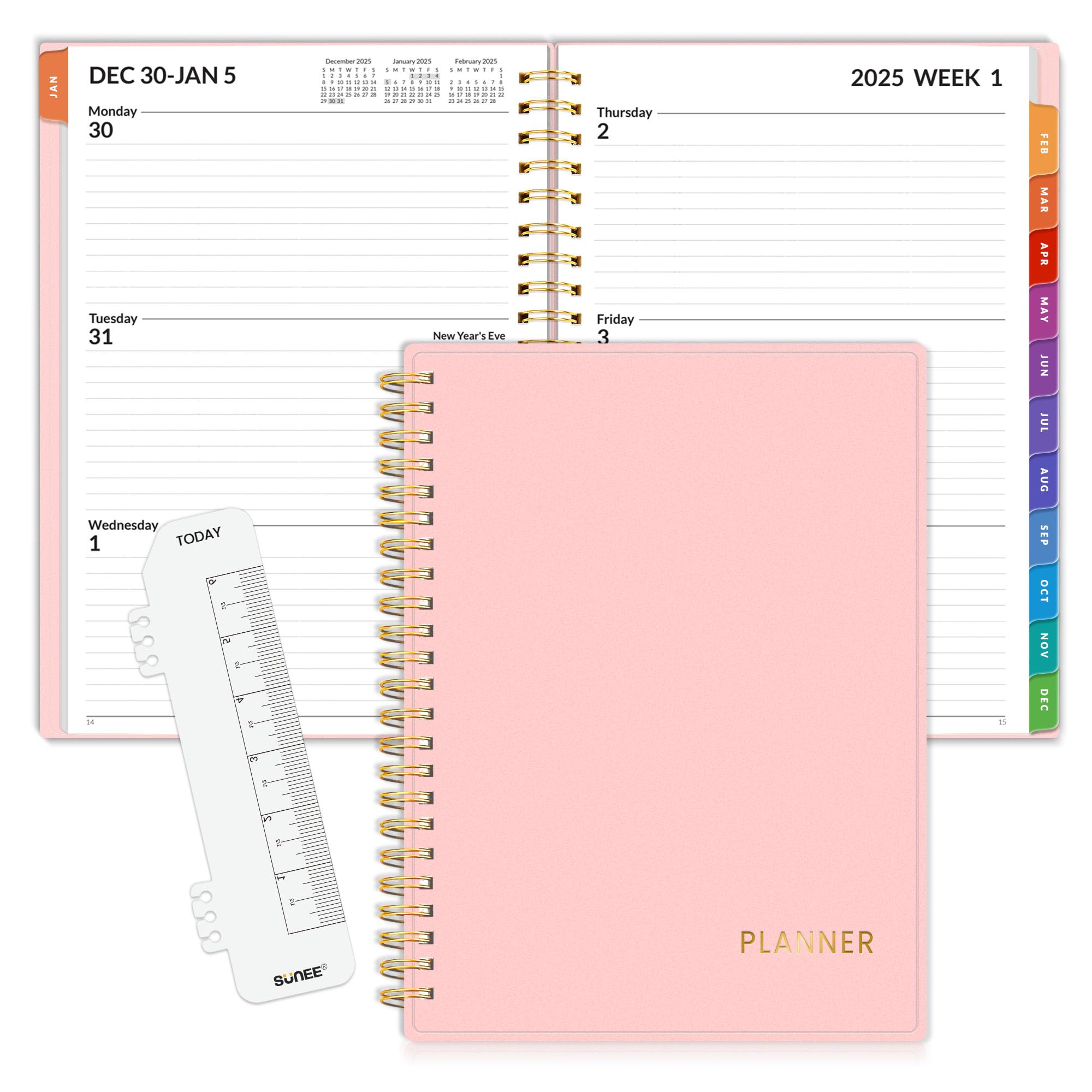 SUNEE 2025 Weekly and Monthly Planner - from