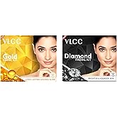 VLCC Gold Facial Kit + VLCC Diamond Facial Kit (60 Grams Each)