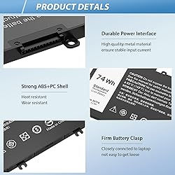 COWOOGMZ 74WH 357F9 Laptop Battery Replacement for
