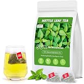 Nettle Leaf Tea, 50 Count, Dried Nettle Leaves, Caffeine-Free Herbal Tea | Dried nettle leaves, pyramid sachets, sugar &amp; caffeine free, nightly relaxation, easy brewing