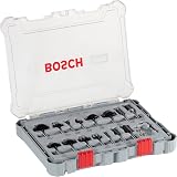 Bosch 15x PRO Router Bit Mixed Set 15 pcs Softwood Hardwood Shank 6 mm